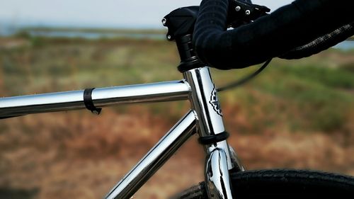 Close-up of cropped metal structure