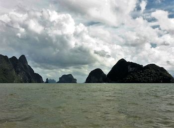 Panoramic view of sea against sky