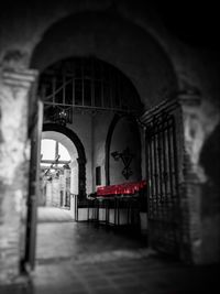 Archway in front of building