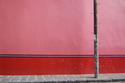 Close-up of pink wall