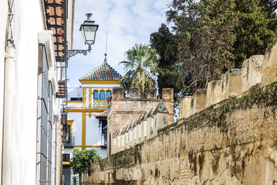 Low angle view of traditional building against sky