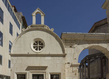 Low angle view of building against sky