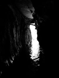 Rock formation in water