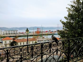 High angle view of cityscape against sky