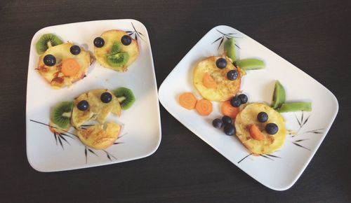 Close-up of fruits in plate