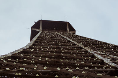 Low angle view of eiffel tower