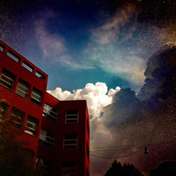Low angle view of cloudy sky