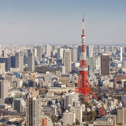 Tokyo, japan - february 10, 2016 / cityscape of tokyo with tokyo tower in japan