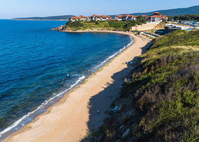 A view from above of drivers beach near the town of sozopol