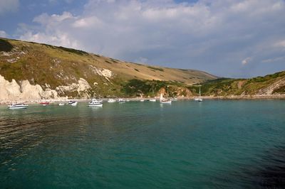 Boats in sea