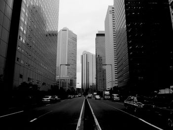 View of skyscrapers in city