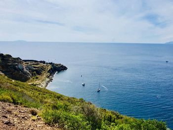 Scenic view of sea against sky