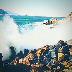 Scenic view of sea against sky