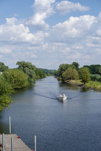 Scenic view of river against sky