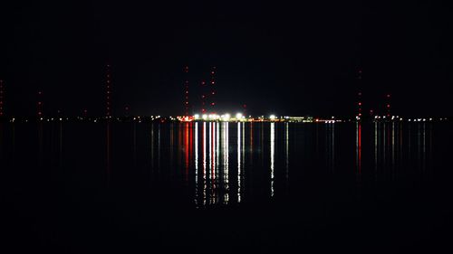 View of illuminated tunnel