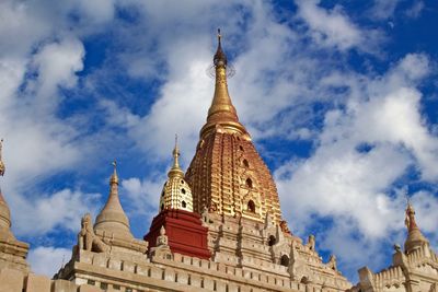 Low angle view of temple against sky
