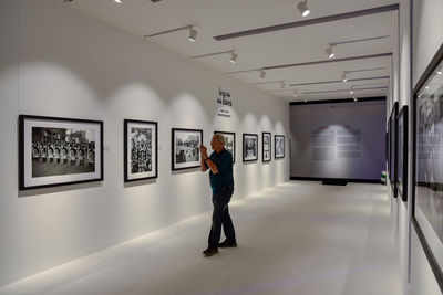 Man standing in museum