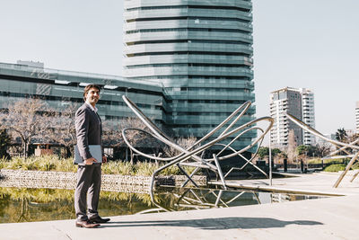 Man standing at observation point