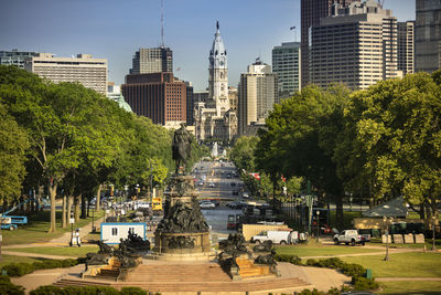 View of buildings in city