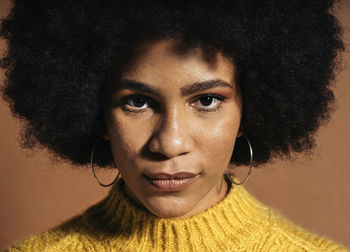 Close-up portrait of young woman