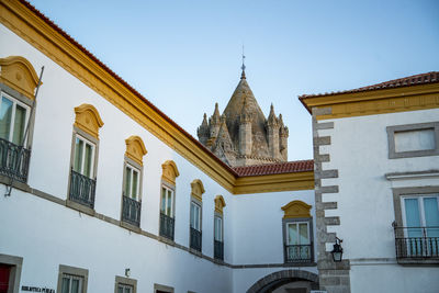 Low angle view of building against clear sky