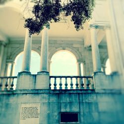 Building with columns in background