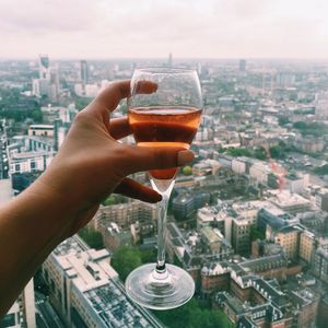 Cropped image of man holding water