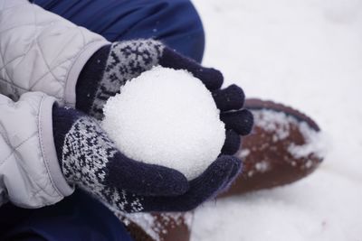 Close-up of hand holding ice cream