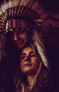 Close-up portrait of a smiling young woman