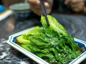 Close-up of fresh green vegetables