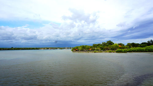 Scenic view of sea against sky