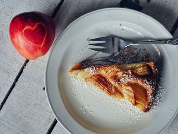 Slice of apple cake