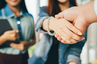 Close-up of hands