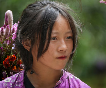 Close-up of young woman