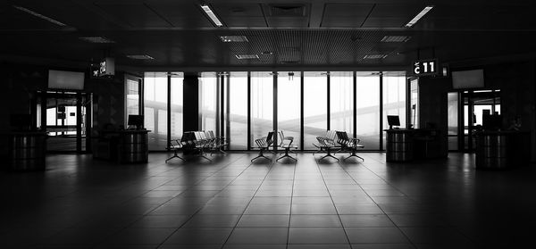 Men in corridor