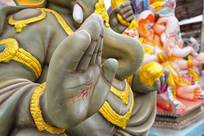 Close-up of ganesha statue