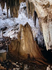 Rock formations in winter