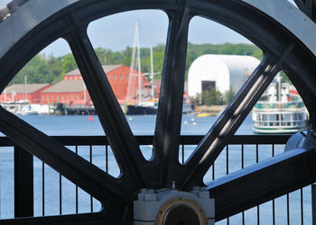 Close-up of bridge against sky