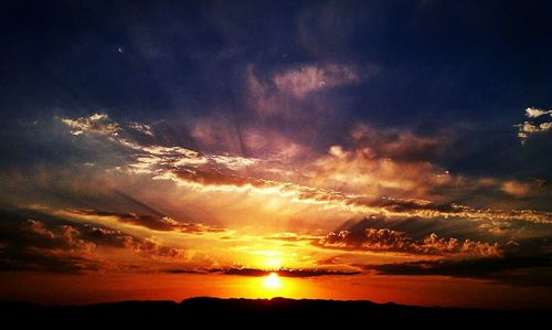 Scenic view of sky during sunset