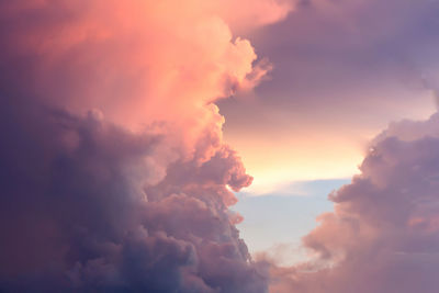 Low angle view of sky during sunset