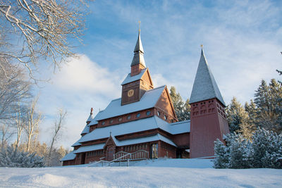 Low angle view of building against sky