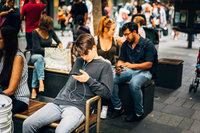 People sitting on chair