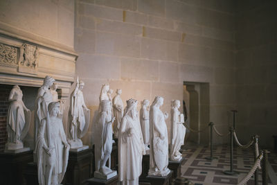 Panoramic shot of statues on wall