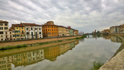 Reflection of buildings in water