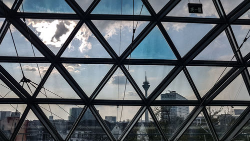 Low angle view of modern building against sky