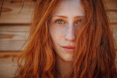 Close-up portrait of young woman