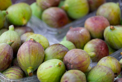 Full frame shot of apples for sale at market stall