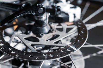 Close-up of bicycle wheel