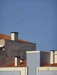 Exterior of building against clear blue sky
