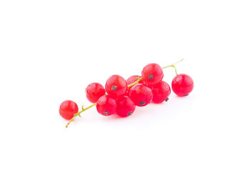 Close-up of cherries against white background